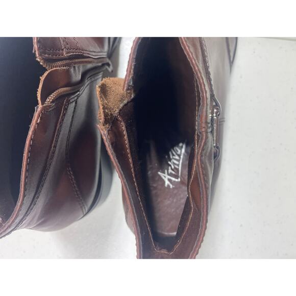 Artiva Lites Brown Leather SZ 11 Boots Booties S100491 - Picture 3 of 5